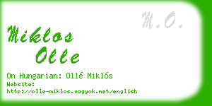 miklos olle business card